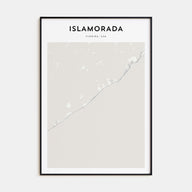 Islamorada Map Portrait Poster