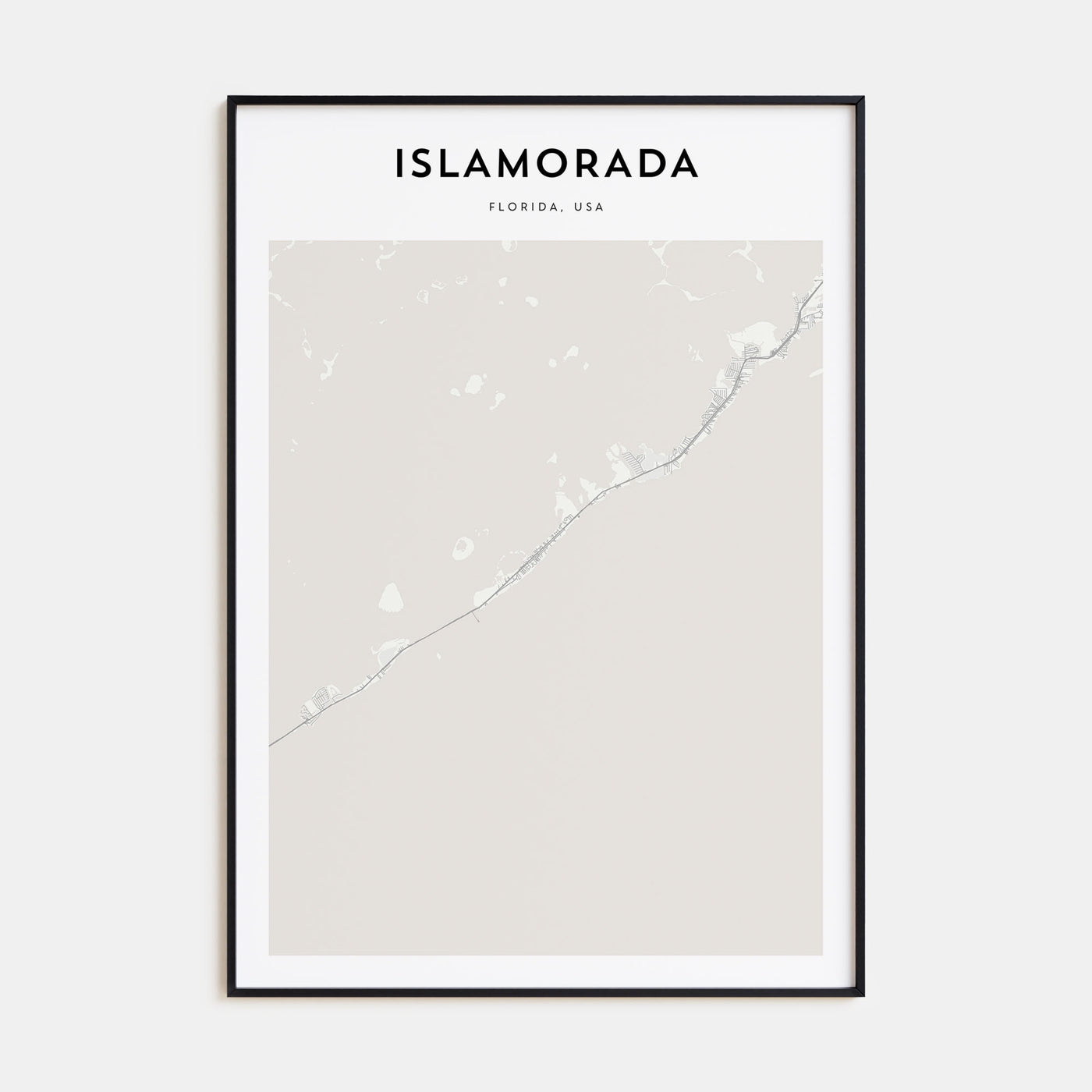 Islamorada Map Portrait Poster