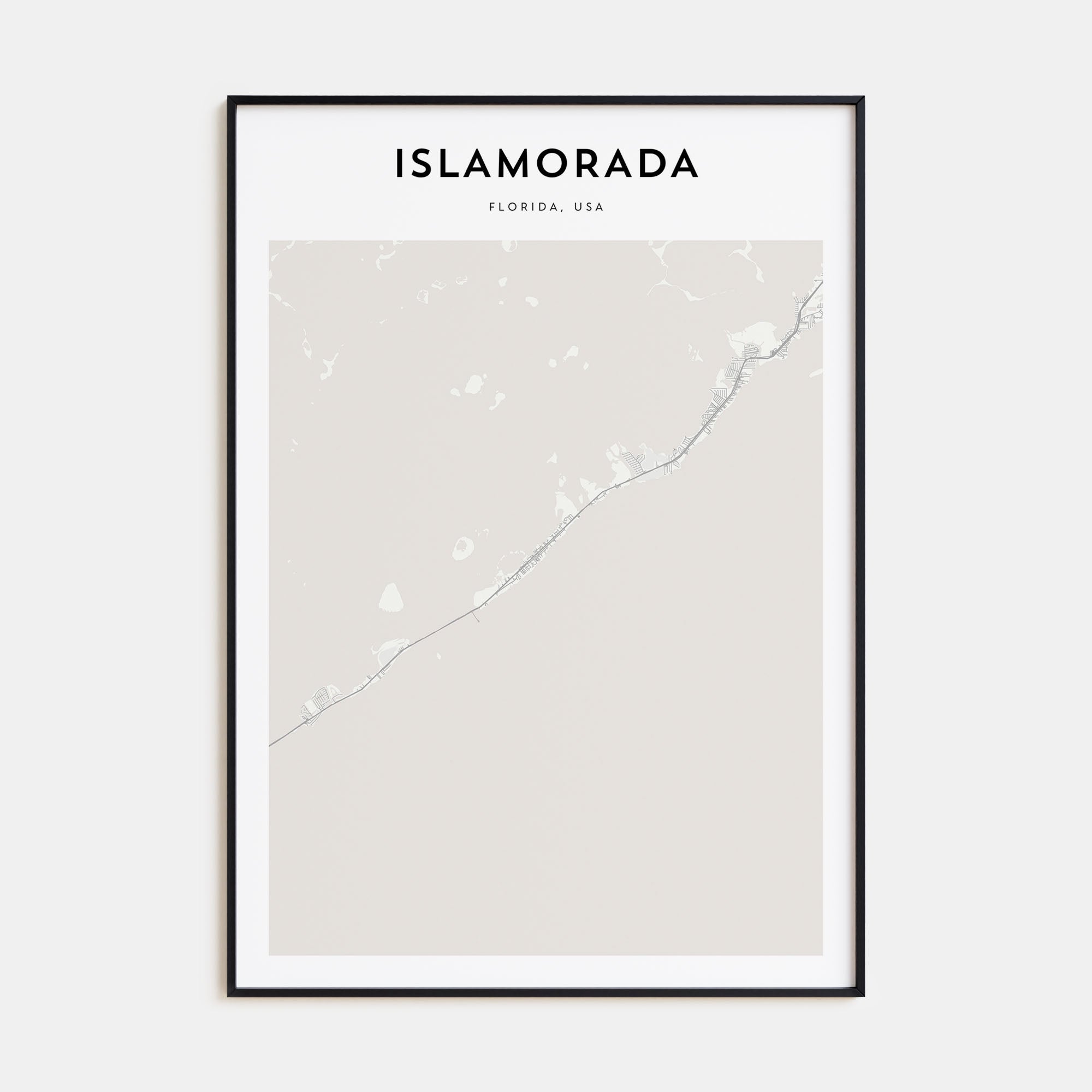 Islamorada Map Portrait Poster