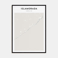 Islamorada Map Portrait Poster