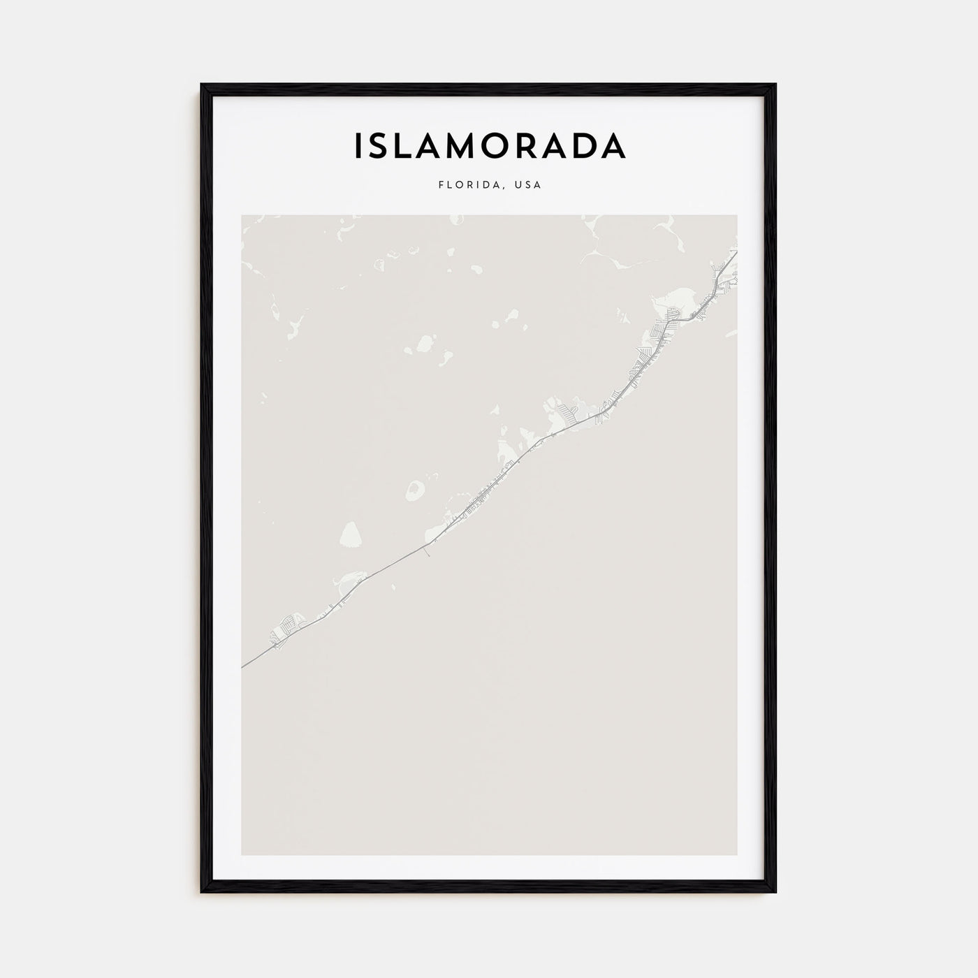 Islamorada Map Portrait Poster