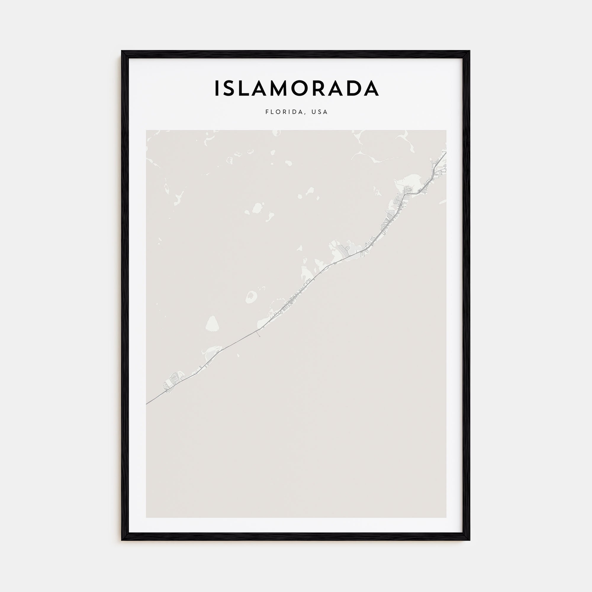 Islamorada Map Portrait Poster