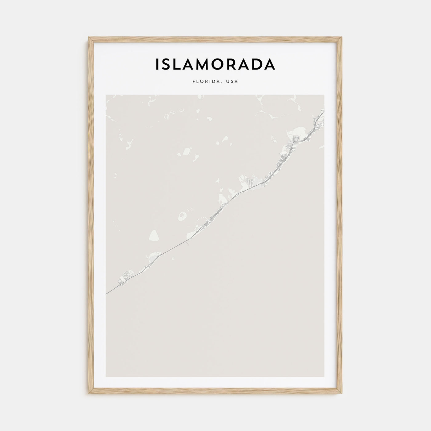 Islamorada Map Portrait Poster