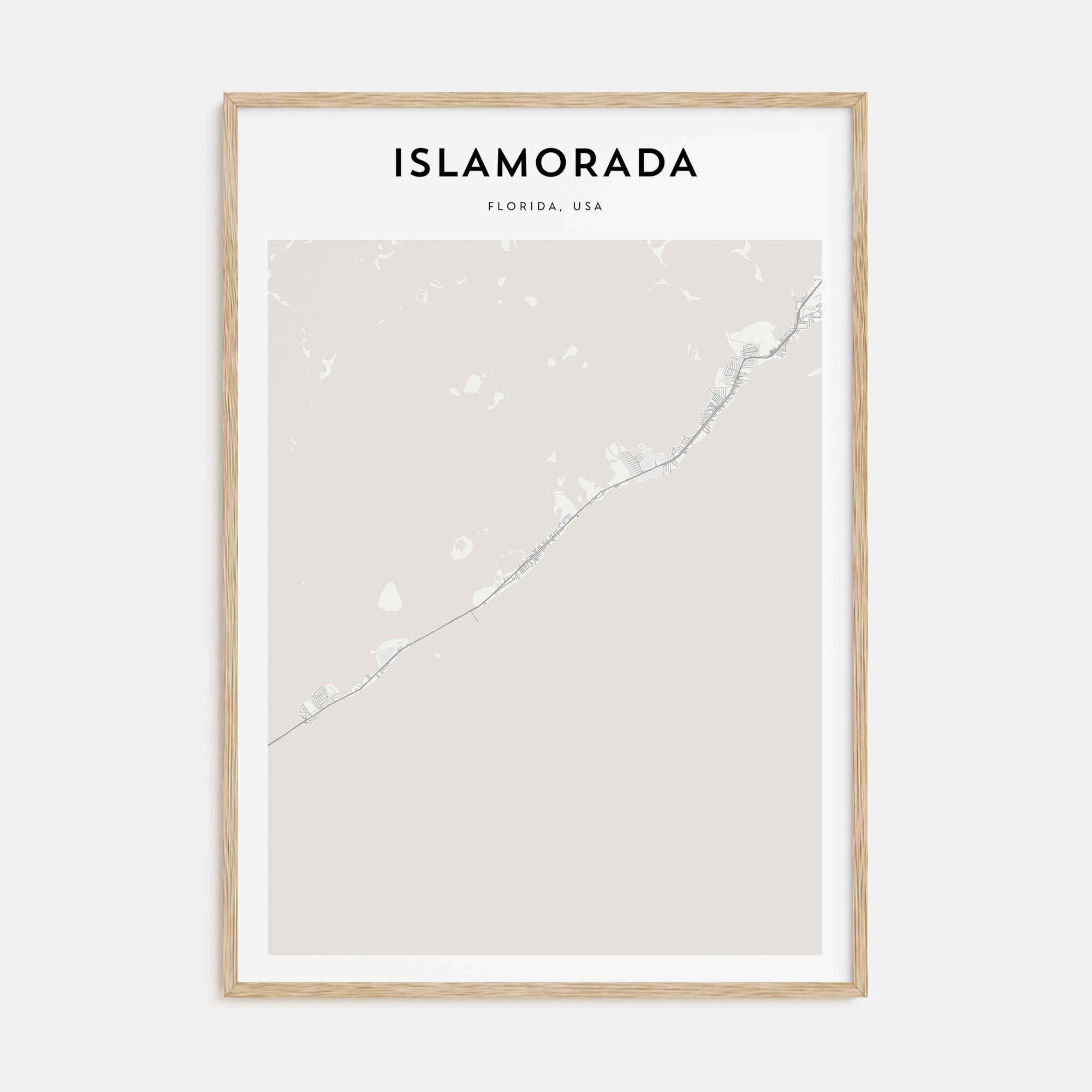 Islamorada Map Portrait Poster