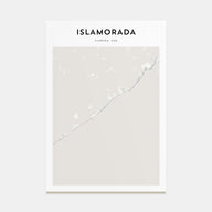 Islamorada Map Portrait Poster