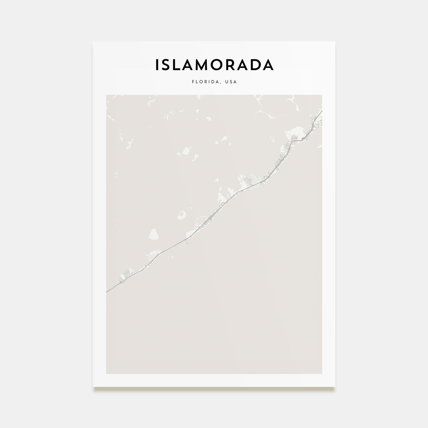 Islamorada Map Portrait Poster