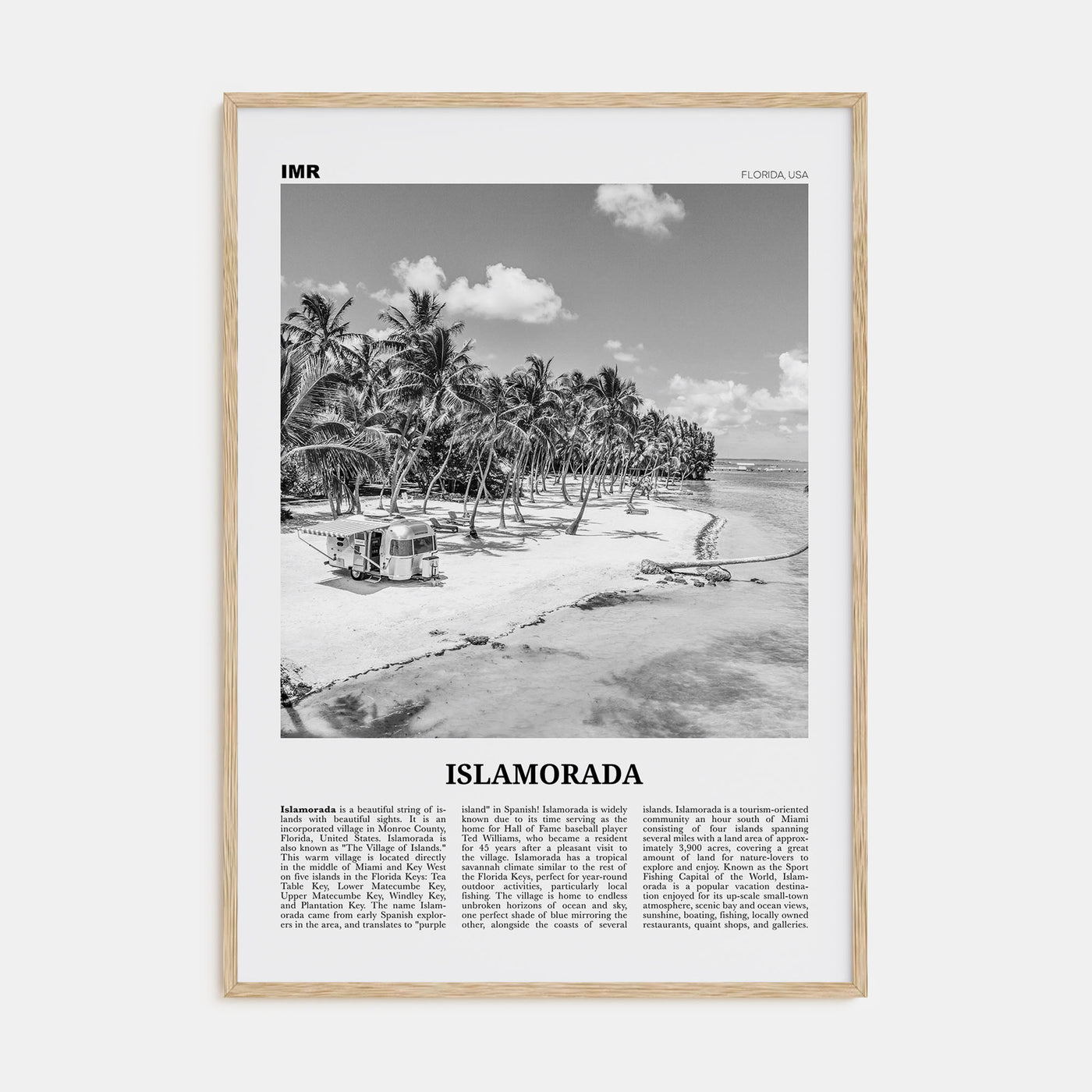 Islamorada Travel B&W Poster