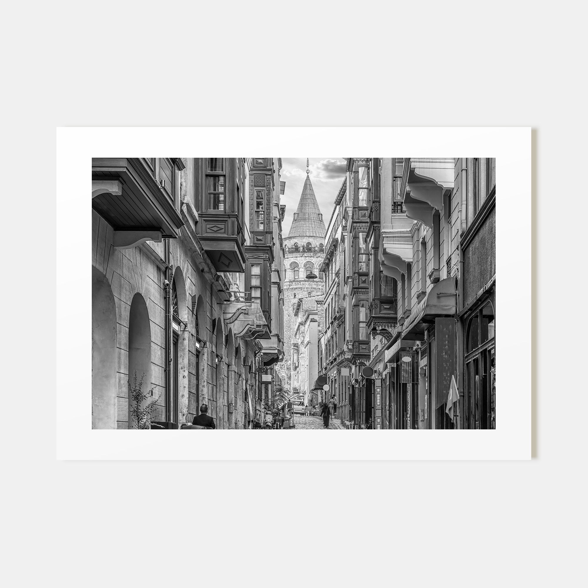 Istanbul Landscape B&W Poster