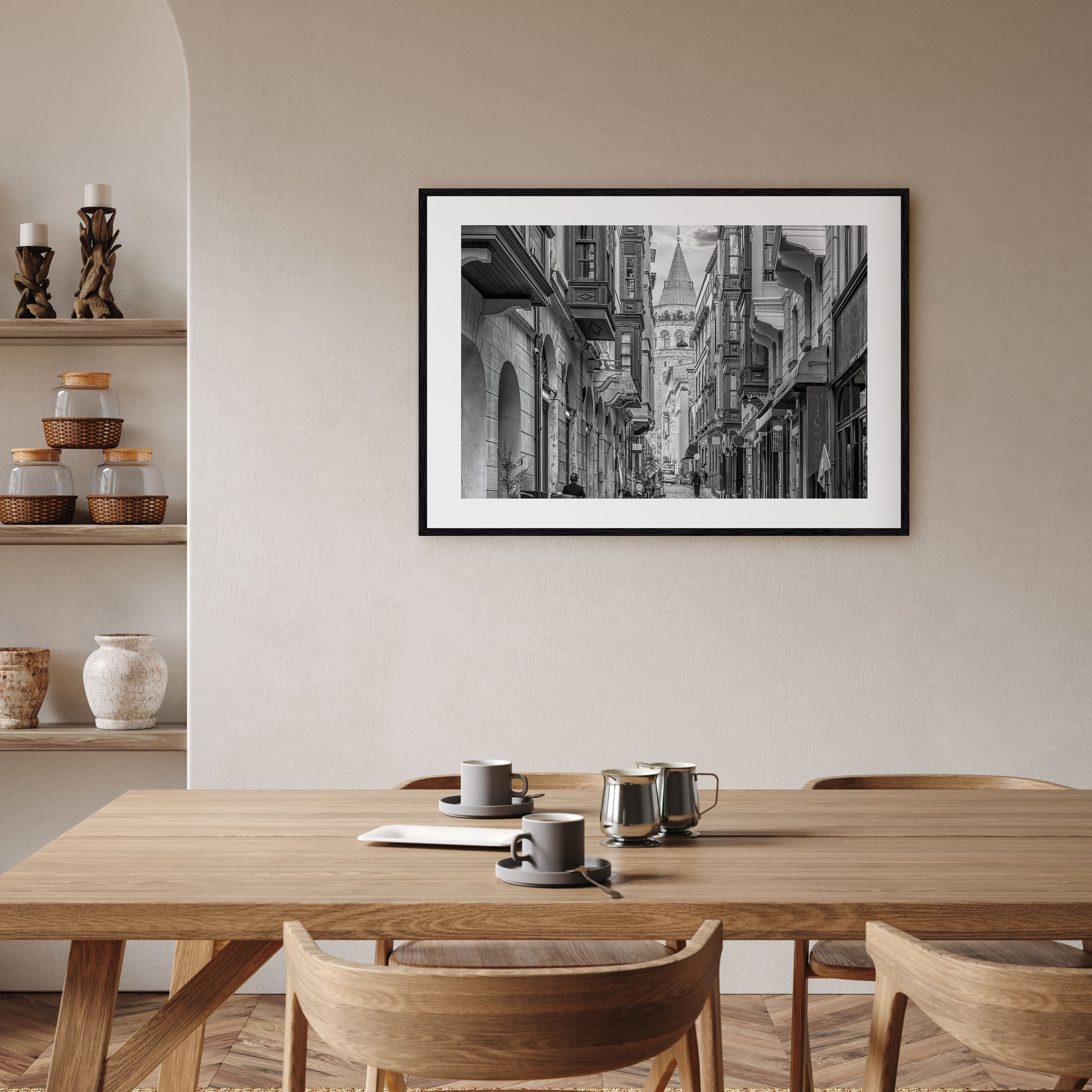 Istanbul Landscape B&W Poster