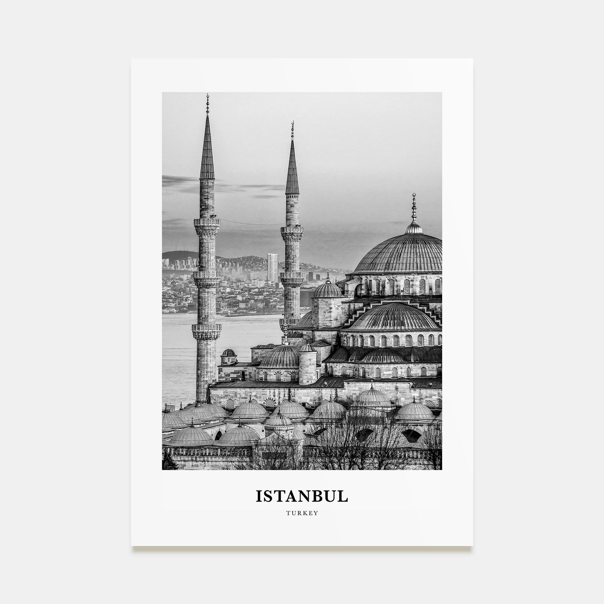 Istanbul Portrait B&W No 2 Poster