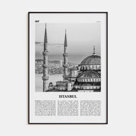 Istanbul Travel B&W No 1 Poster