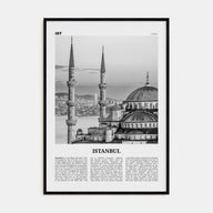 Istanbul Travel B&W No 1 Poster