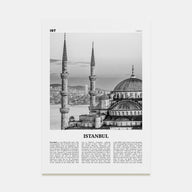 Istanbul Travel B&W No 1 Poster