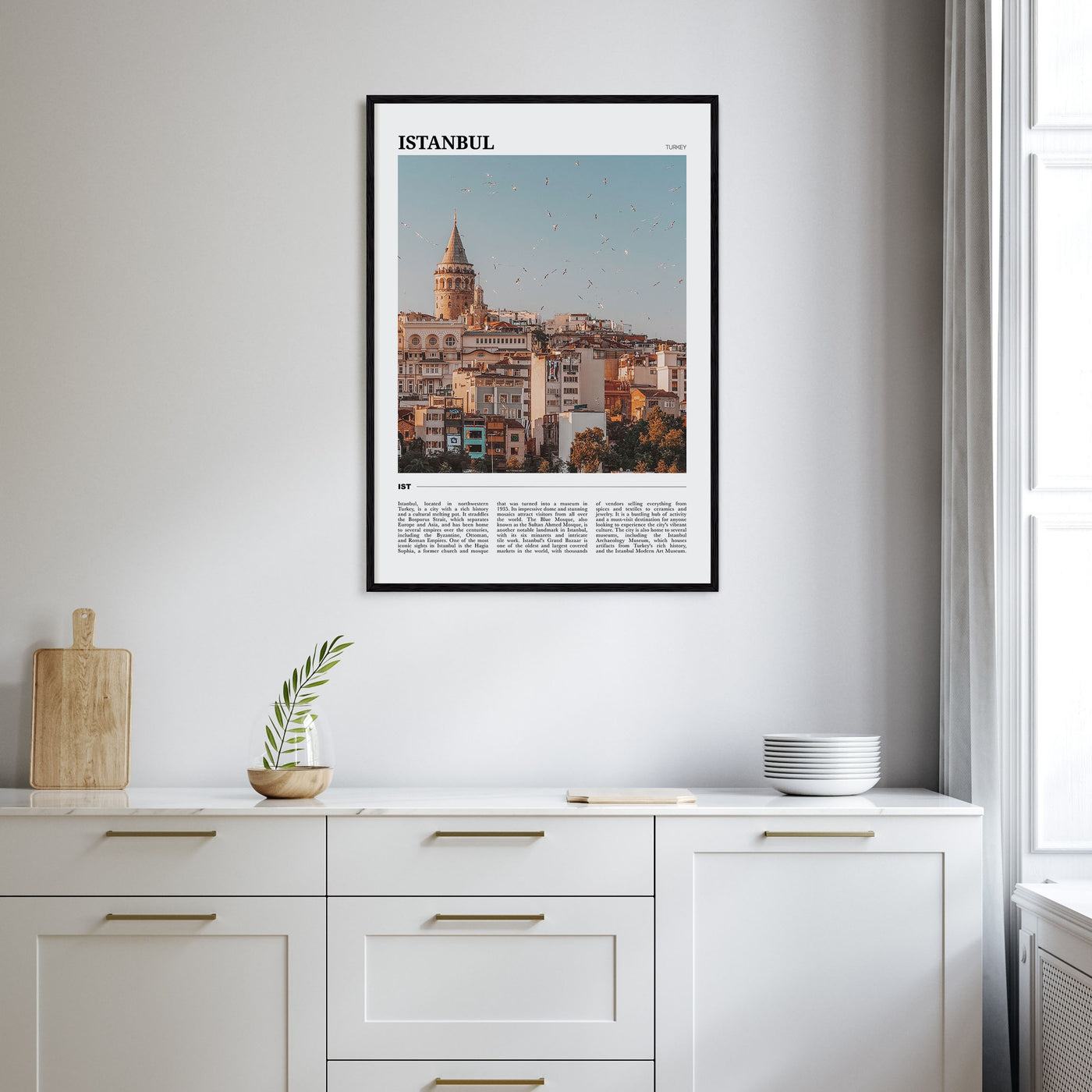 Istanbul Travel Color Poster