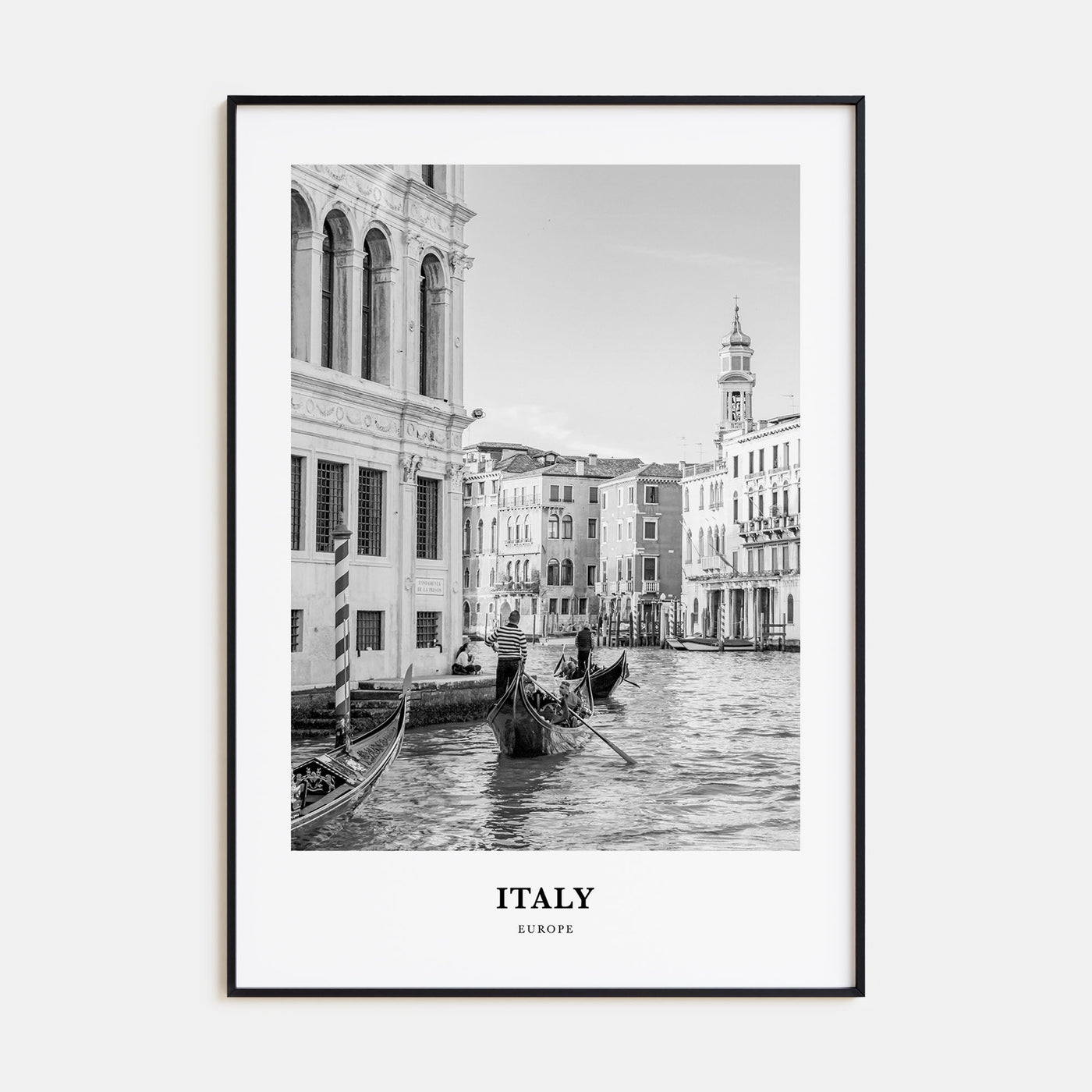 Italy Portrait B&W No 2 Poster