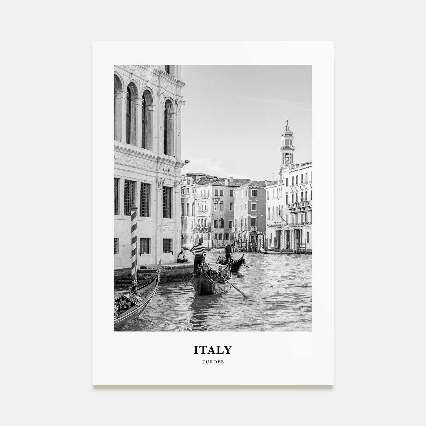 Italy Portrait B&W No 2 Poster