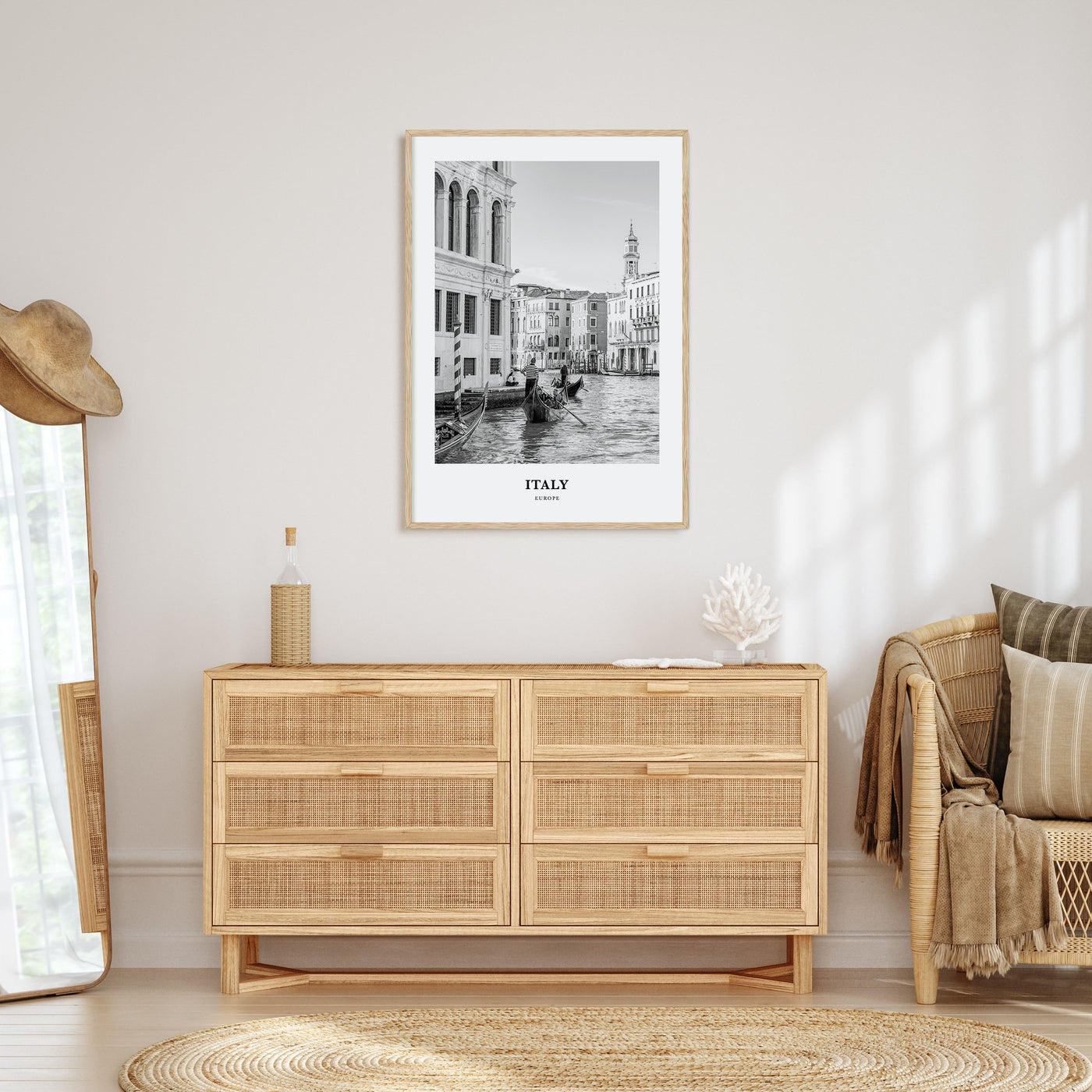 Italy Portrait B&W No 2 Poster