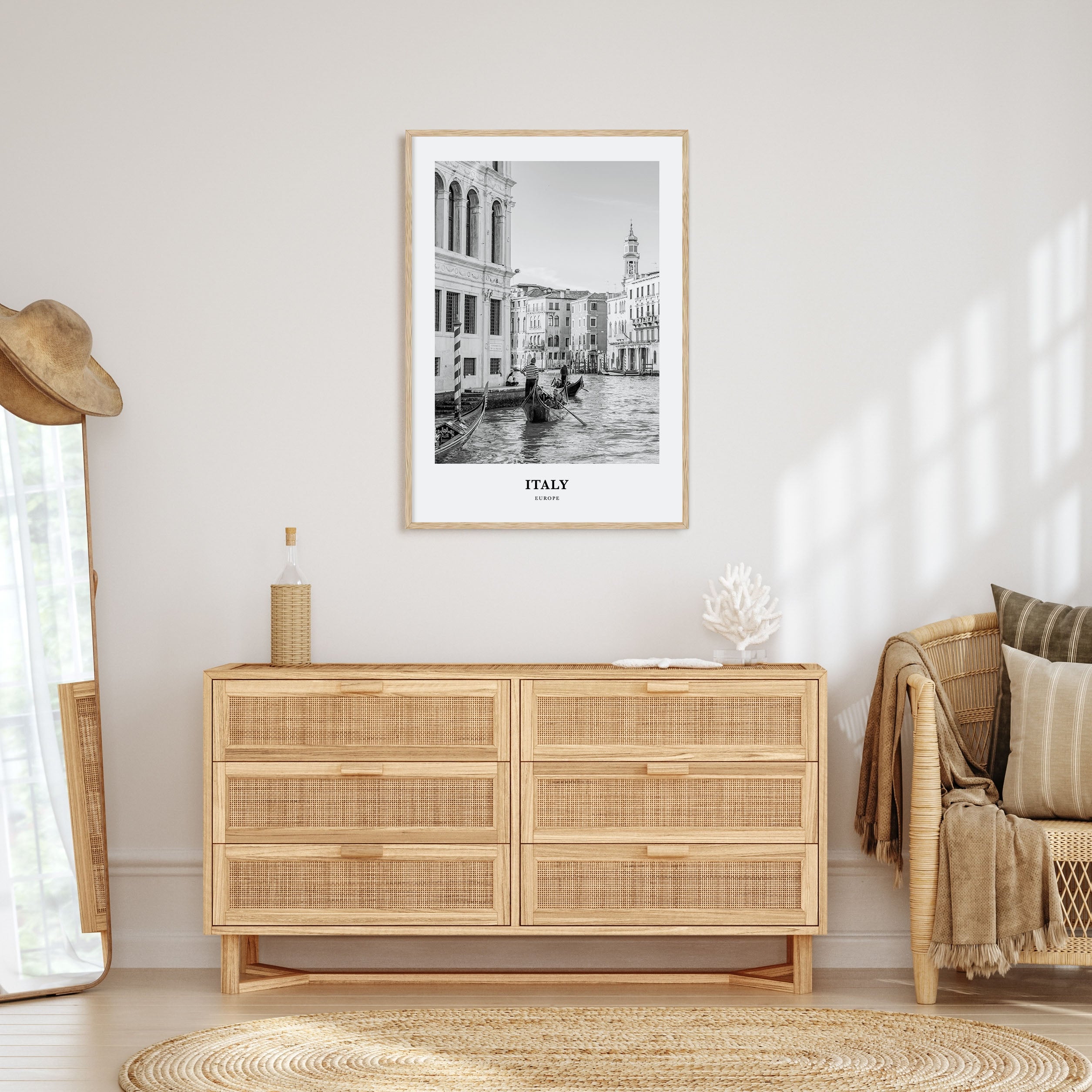 Italy Portrait B&W No 2 Poster