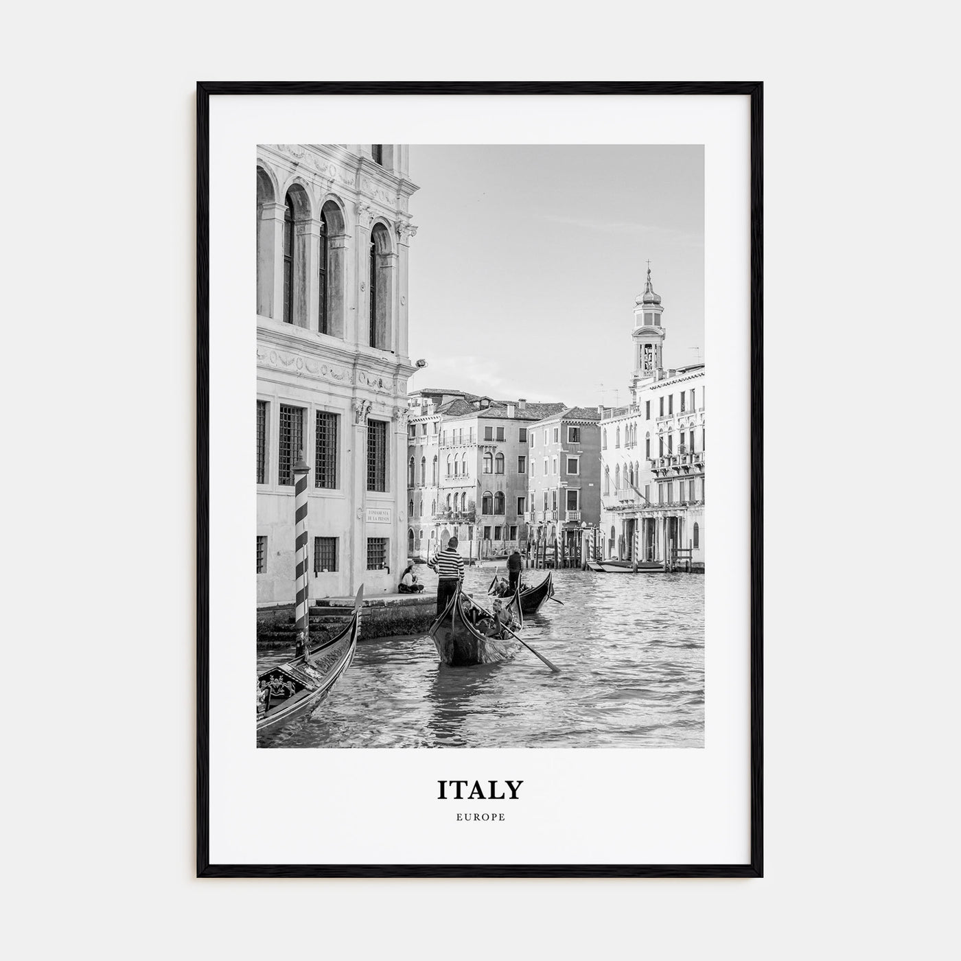 Italy Portrait B&W No 2 Poster