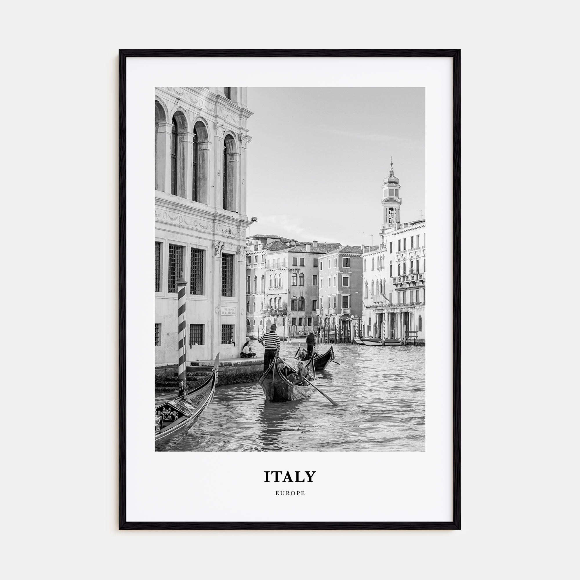 Italy Portrait B&W No 2 Poster
