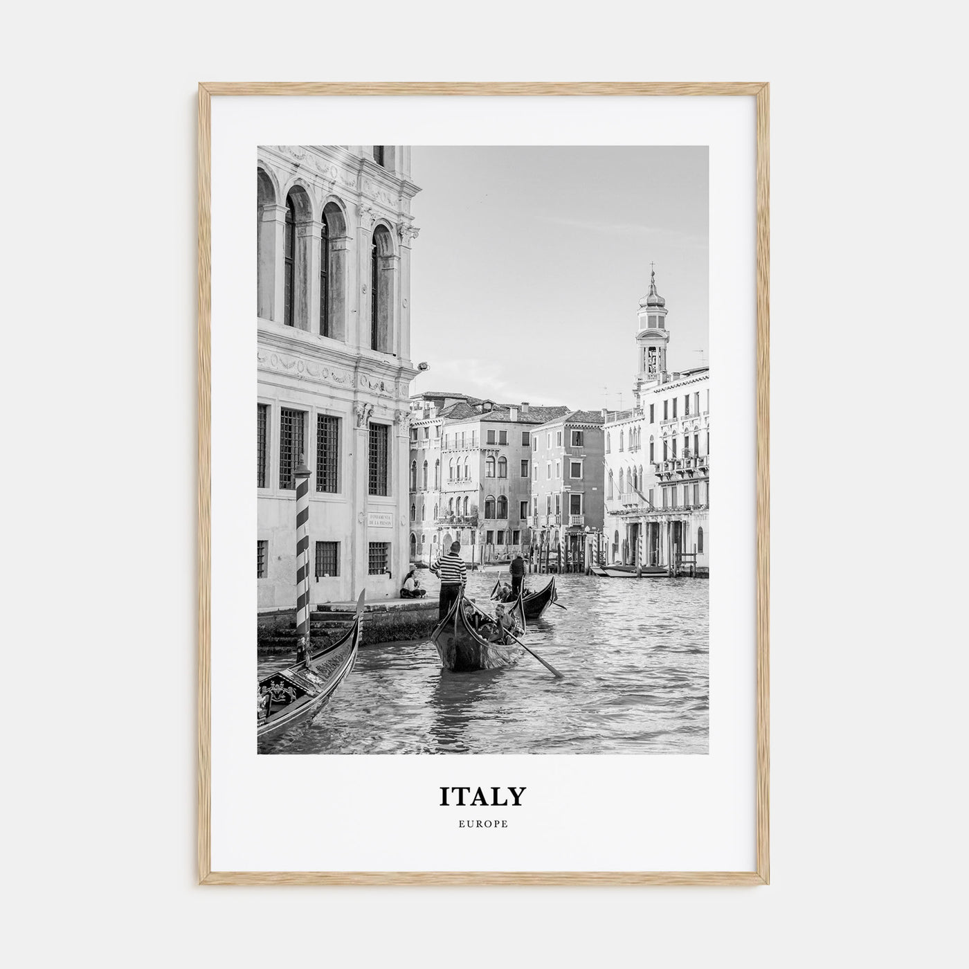 Italy Portrait B&W No 2 Poster