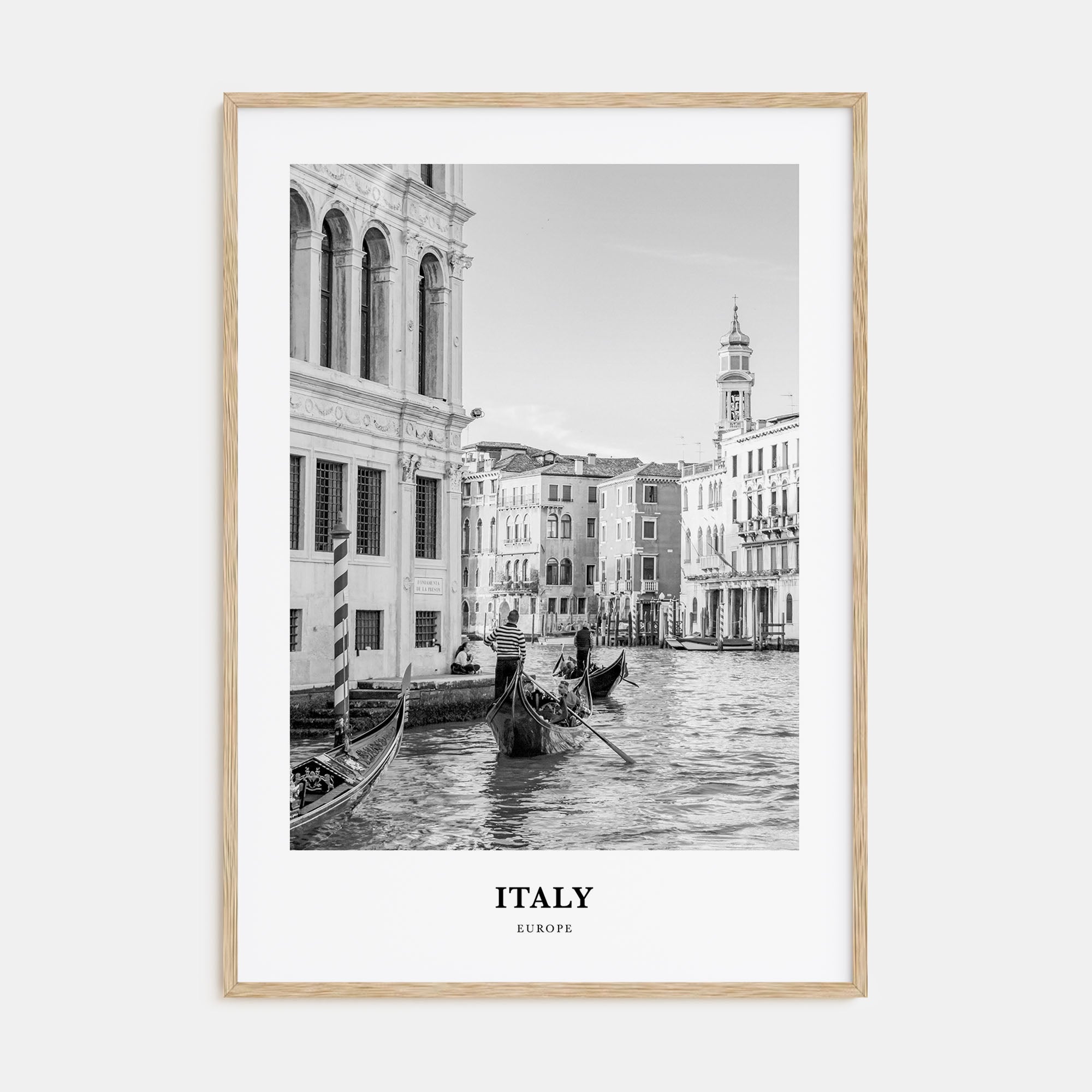 Italy Portrait B&W No 2 Poster