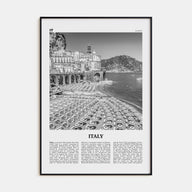 Italy Travel B&W No 2 Poster
