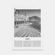 Italy Travel B&W No 2 Poster