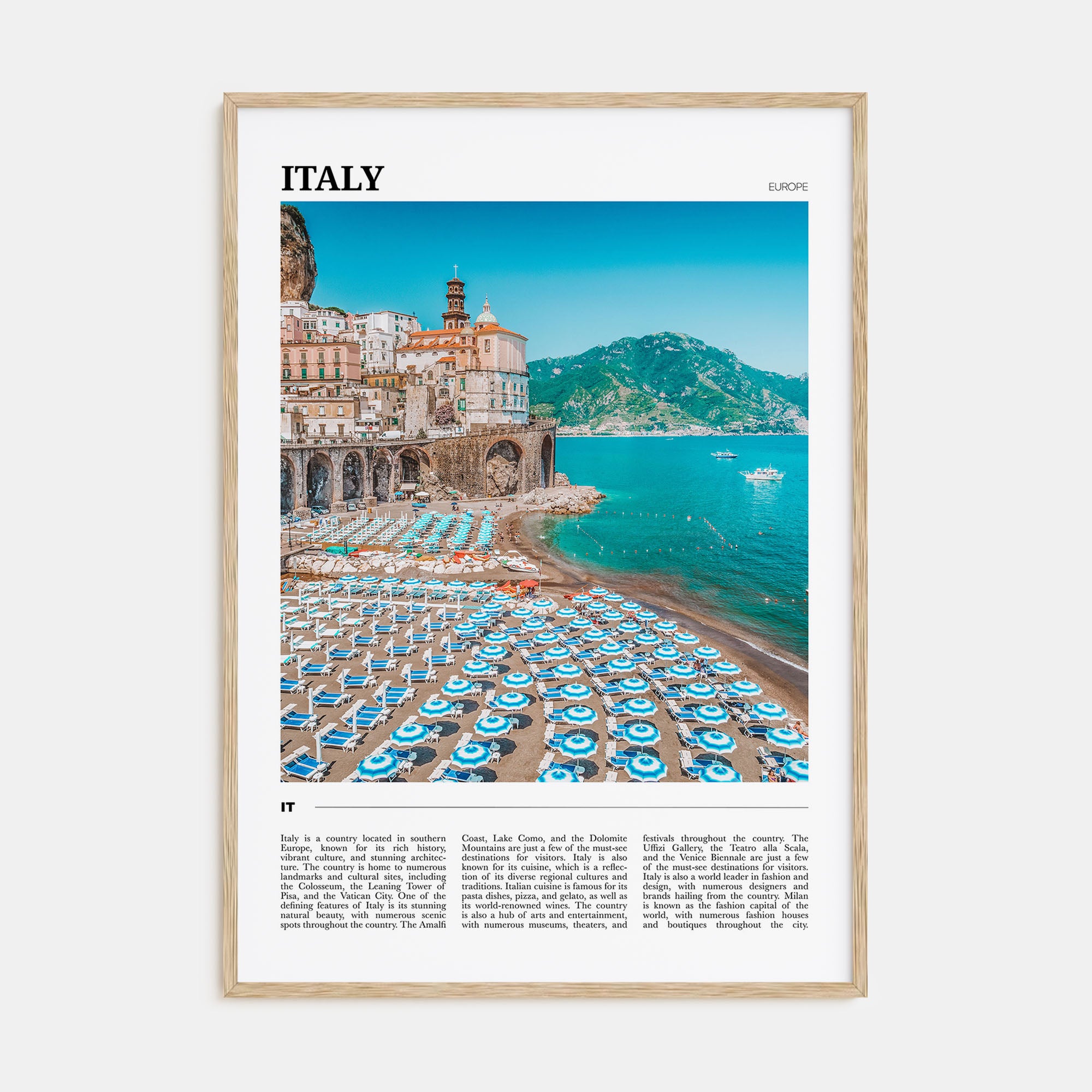 Italy Travel Color Poster