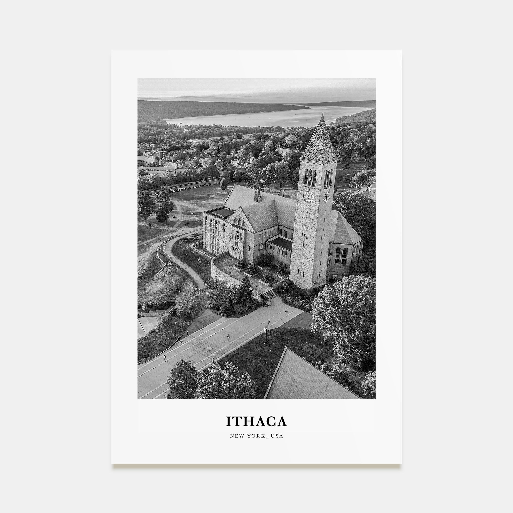 Ithaca Portrait B&W Poster