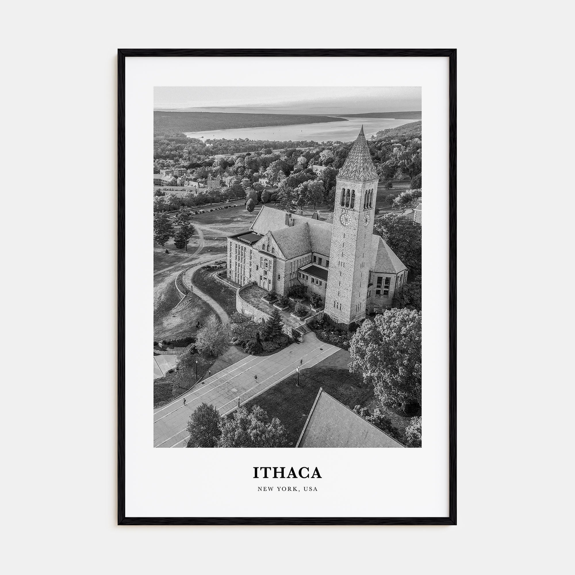 Ithaca Portrait B&W Poster