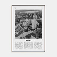 Ithaca Travel B&W Poster