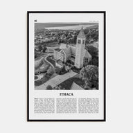 Ithaca Travel B&W Poster