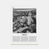 Ithaca Travel B&W Poster