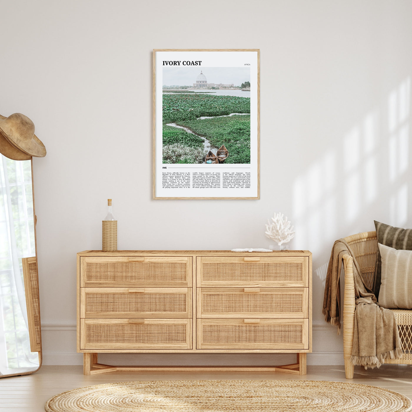 Ivory Coast Travel Color Poster