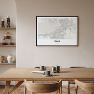 Izmir Map Landscape Poster