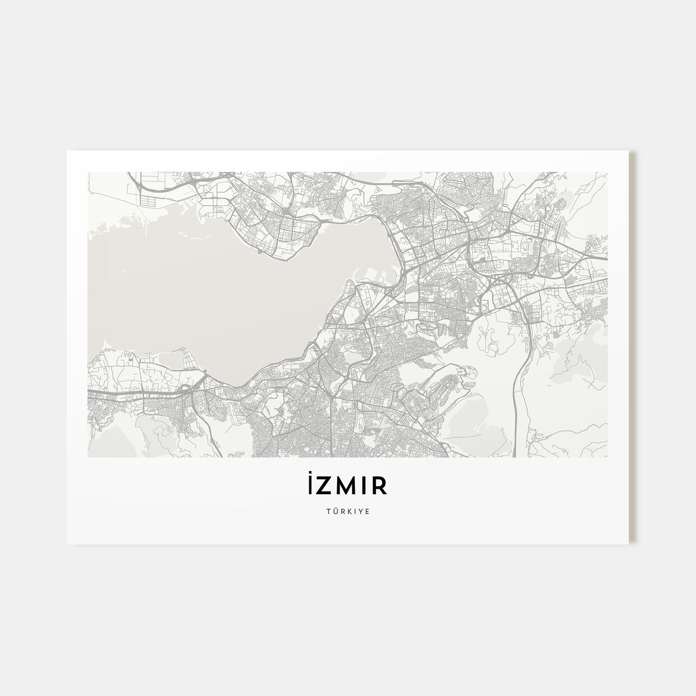 Izmir Map Landscape Poster