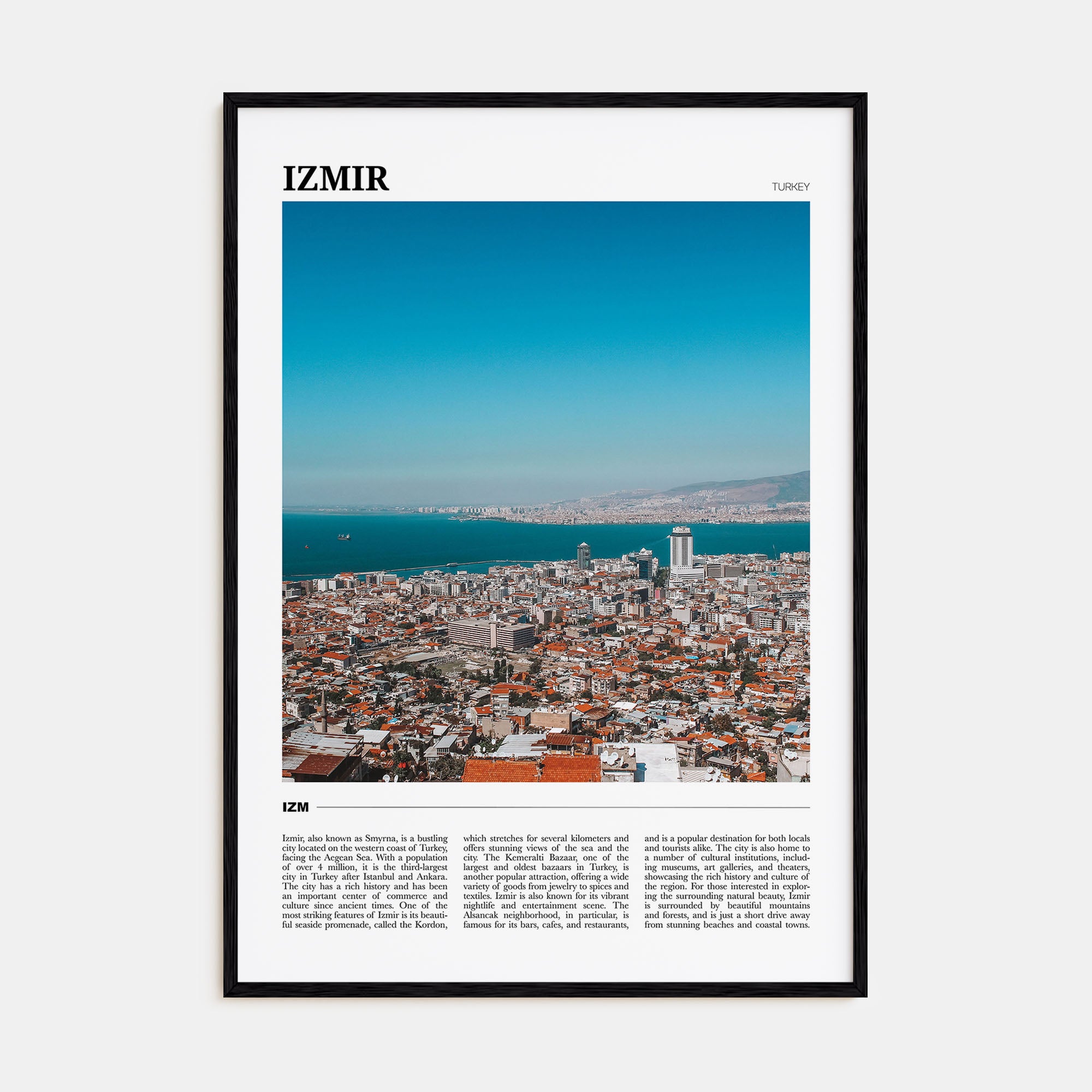 Izmir Travel Color Poster