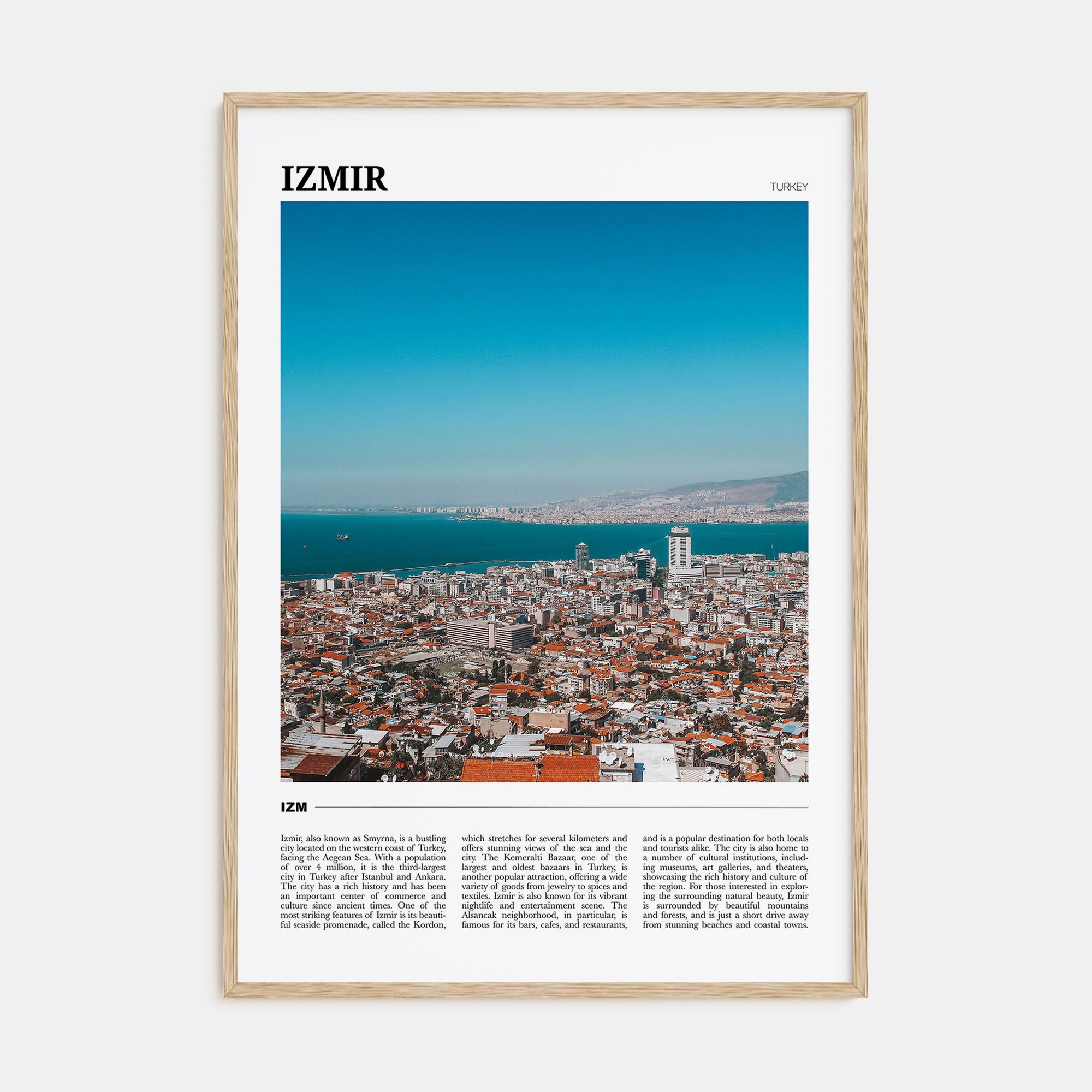 Izmir Travel Color Poster