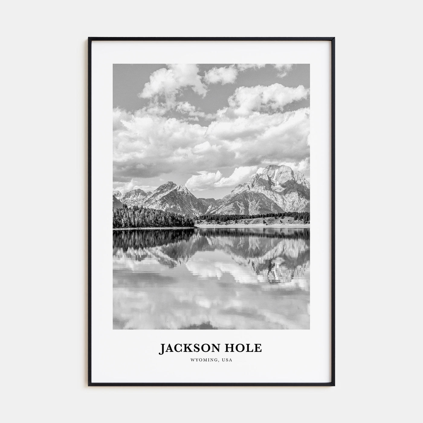 Jackson Hole Portrait B&W Poster