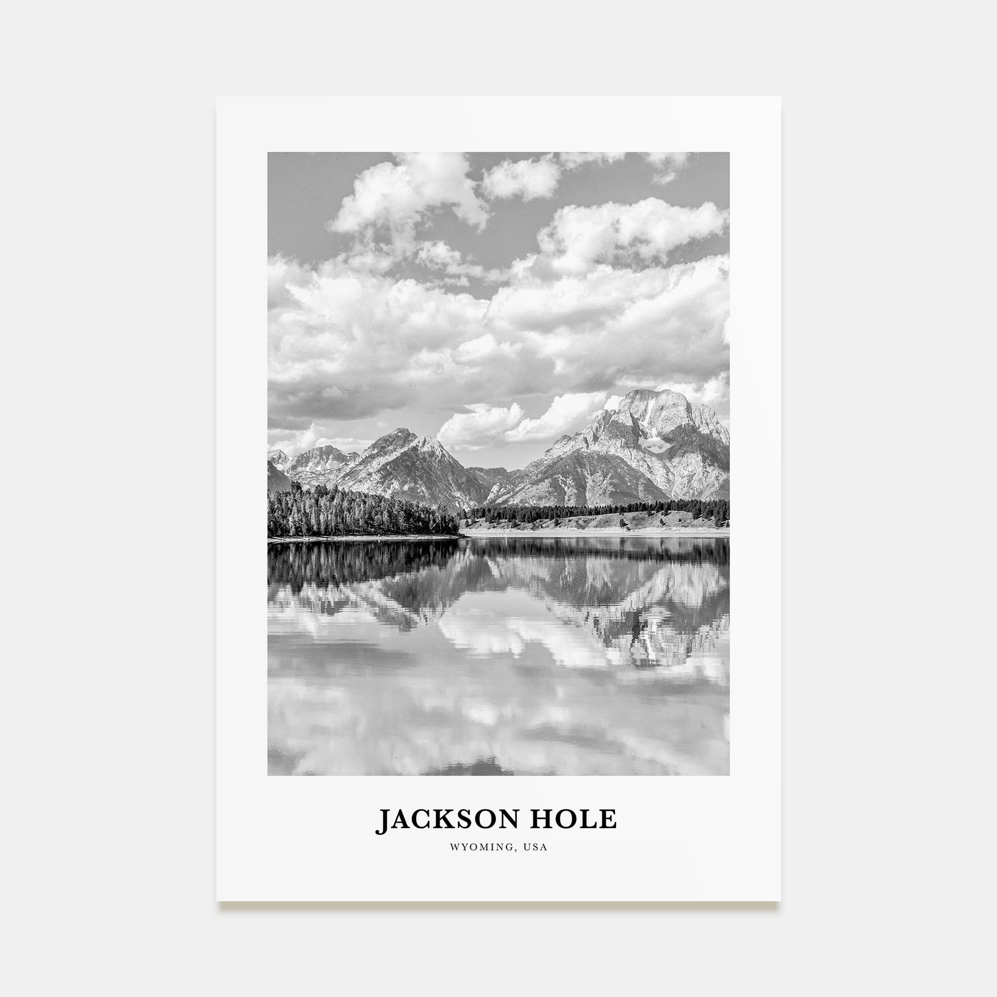Jackson Hole Portrait B&W Poster