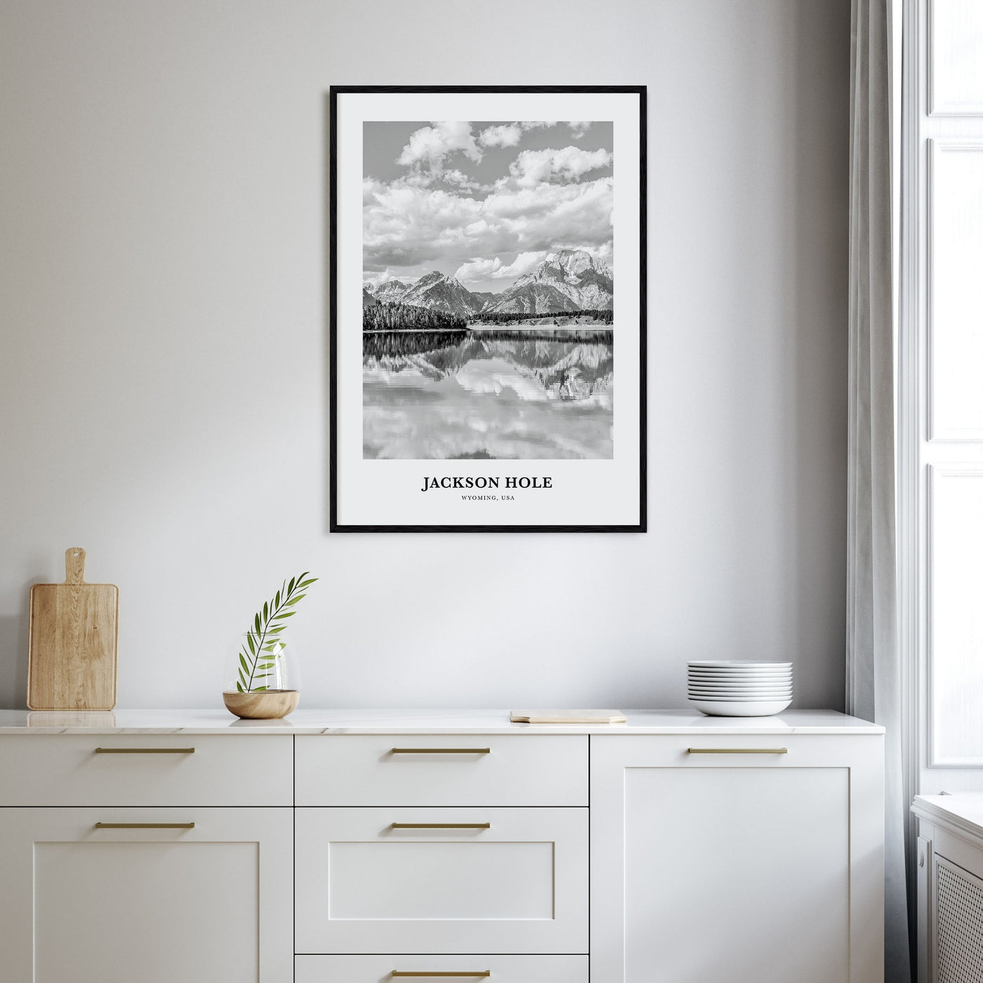 Jackson Hole Portrait B&W Poster