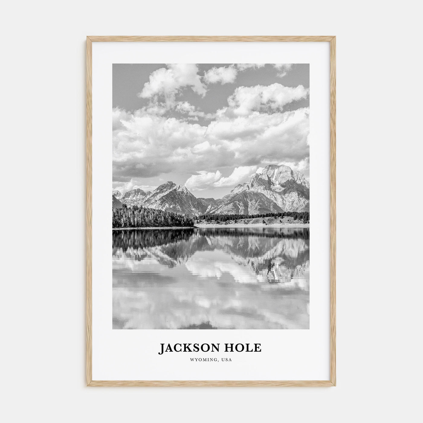 Jackson Hole Portrait B&W Poster