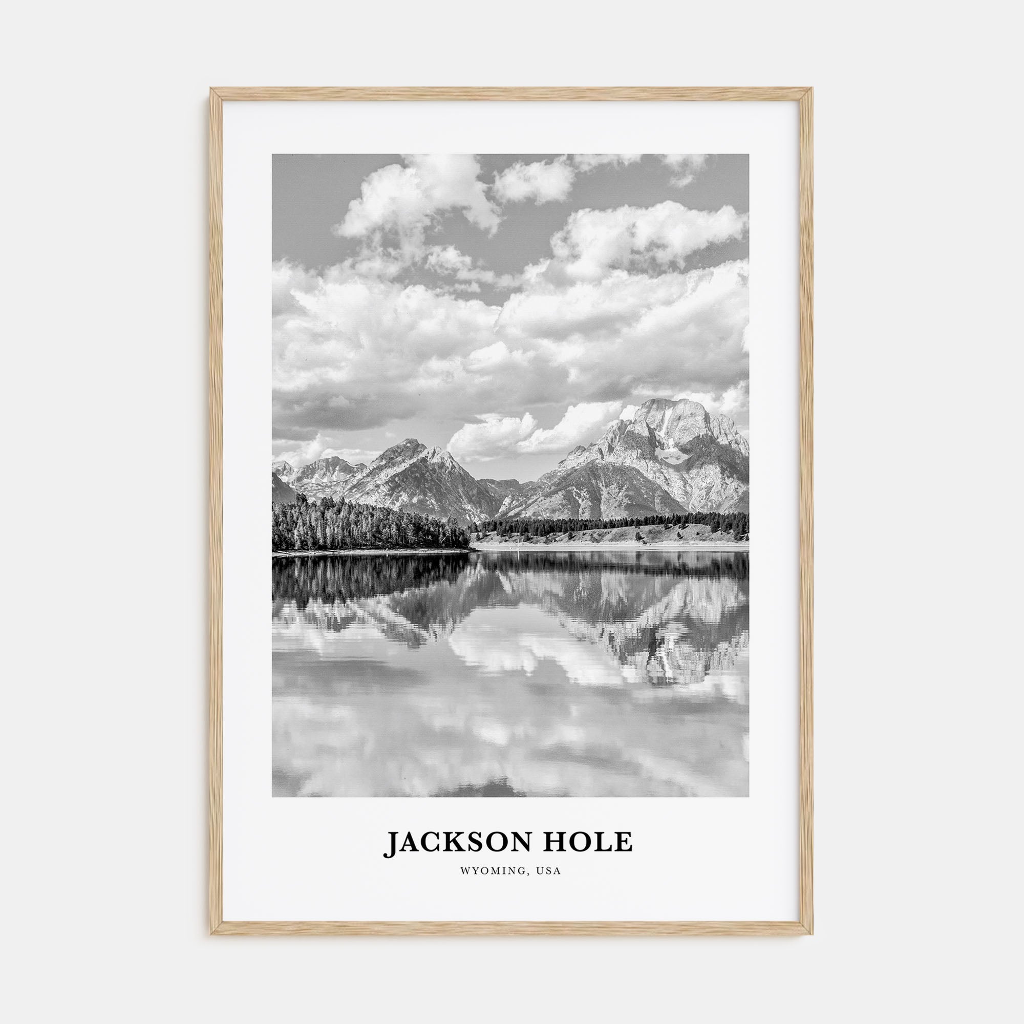 Jackson Hole Portrait B&W Poster