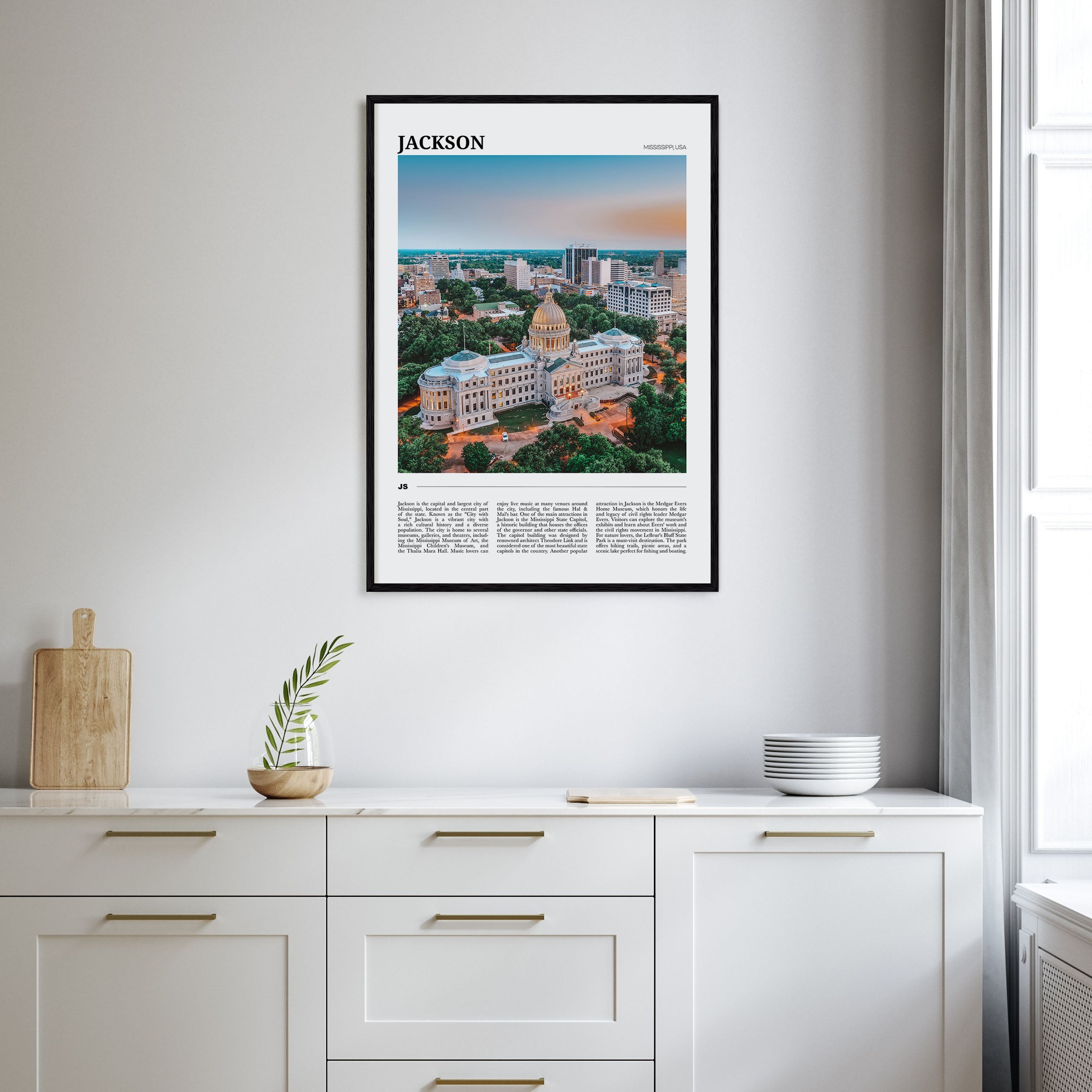 Jackson, Mississippi Travel Color Poster