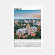 Jackson, Mississippi Travel Color Poster