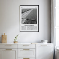 Jacksonville Beach Travel B&W Poster