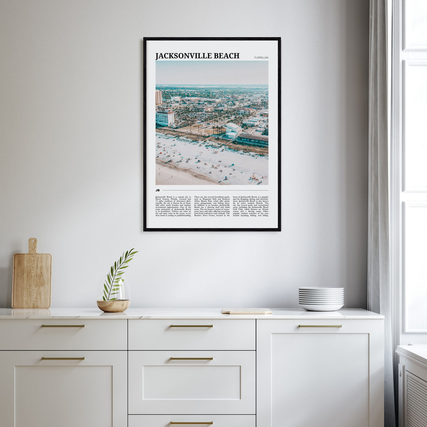 Jacksonville Beach Travel Color Poster