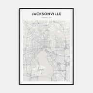 Jacksonville Map Portrait Poster