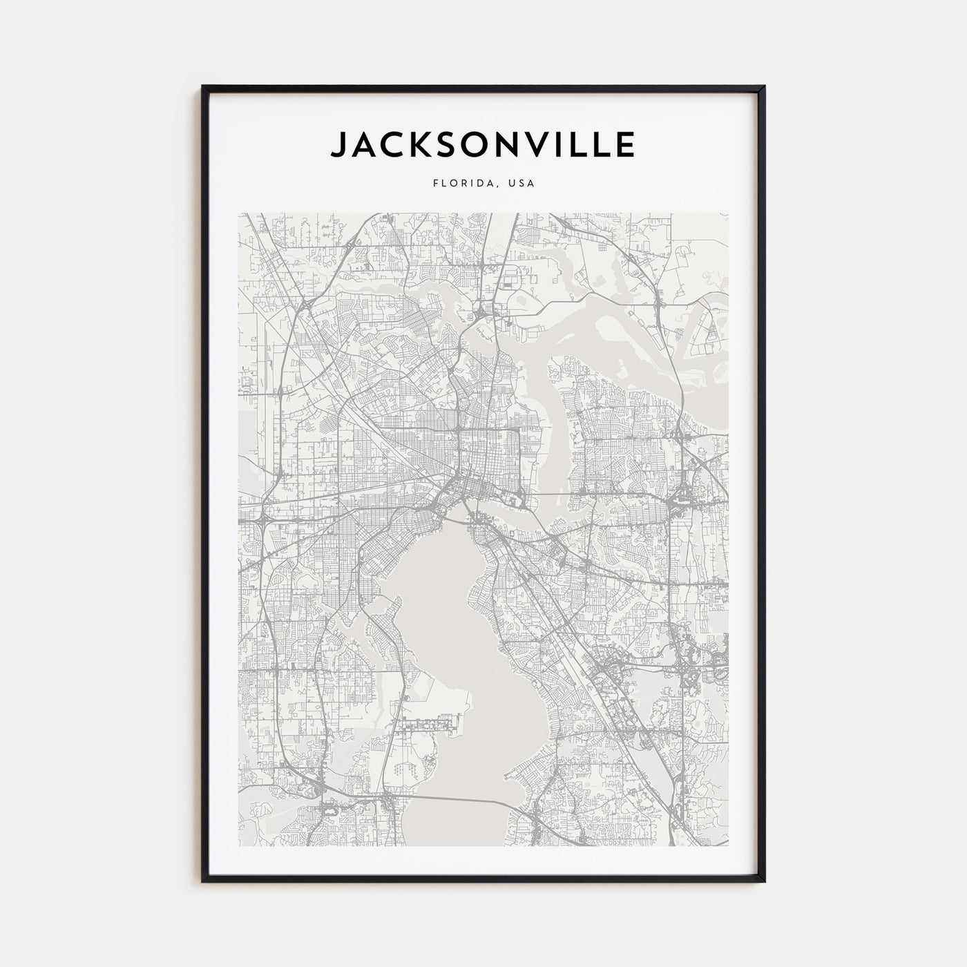 Jacksonville Map Portrait Poster